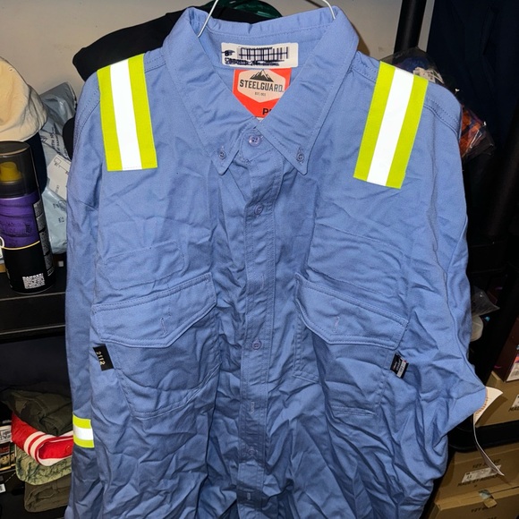 Steelguard Pro FR Light Blue Reflective Shirt - Picture 13 of 16